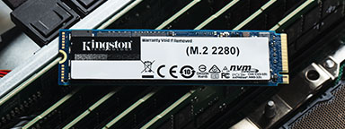 SSD being loaded into a server