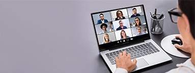 Person working on a laptop