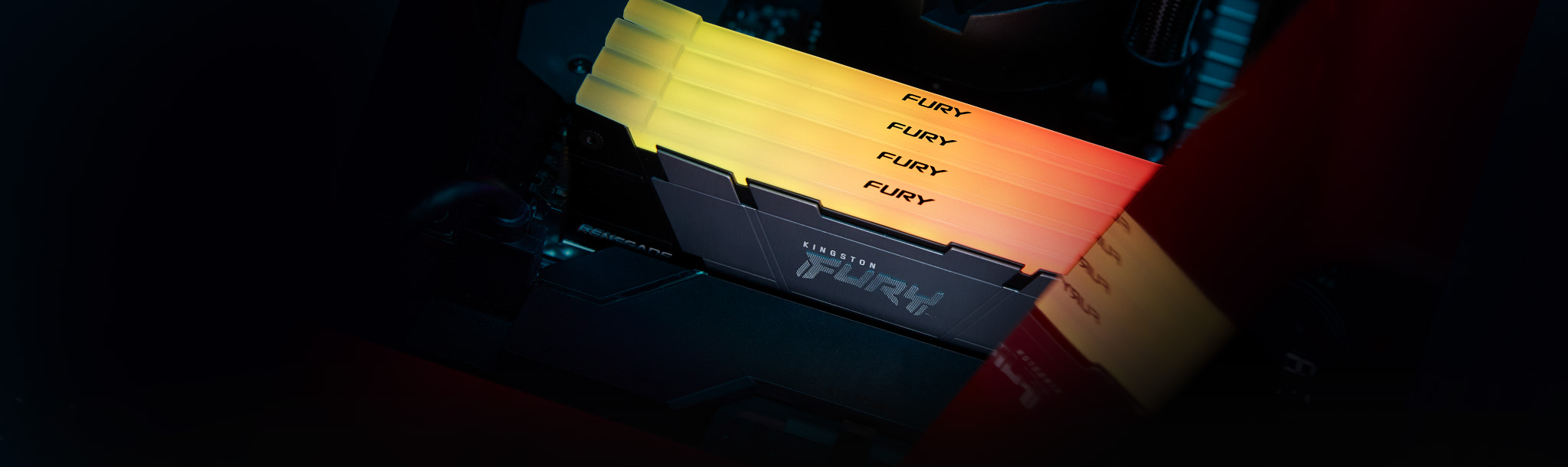 Módulo Kingston FURY Renegade DDR4 RGB en placa base