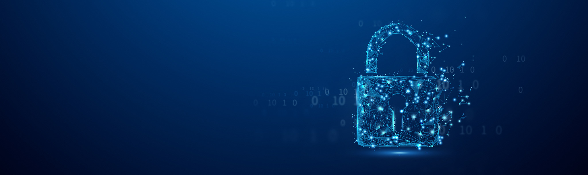 Icône de cadenas sur fond bleu
