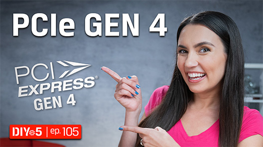 Trisha 用手指稱 PCIe Express Gen 4 標誌