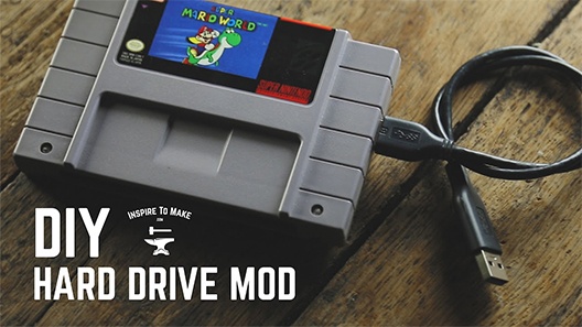 Hộp đựng ổ SSD Kingston làm từ hộp SNES
